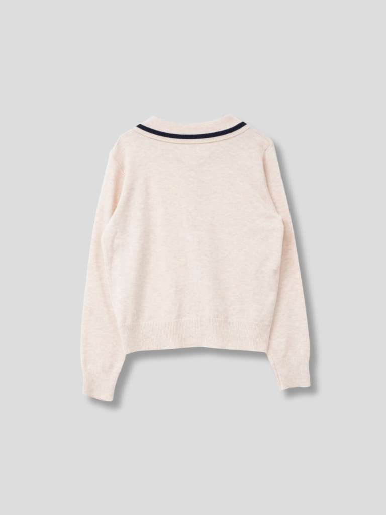 collar knit cardigan