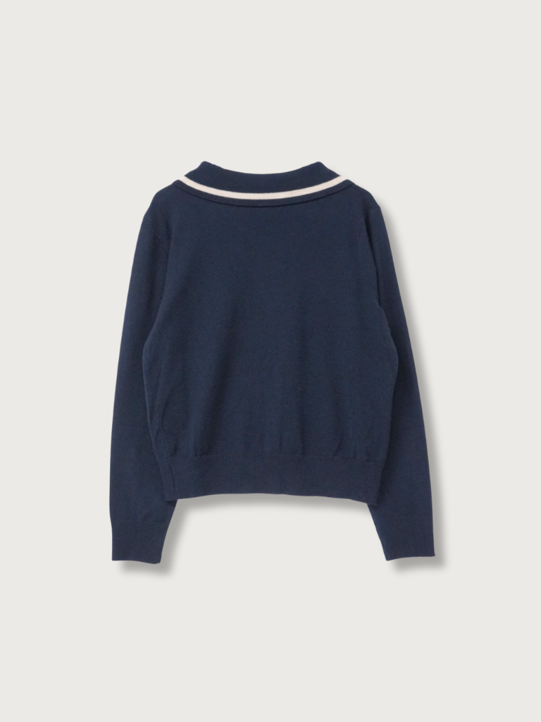 collar knit cardigan