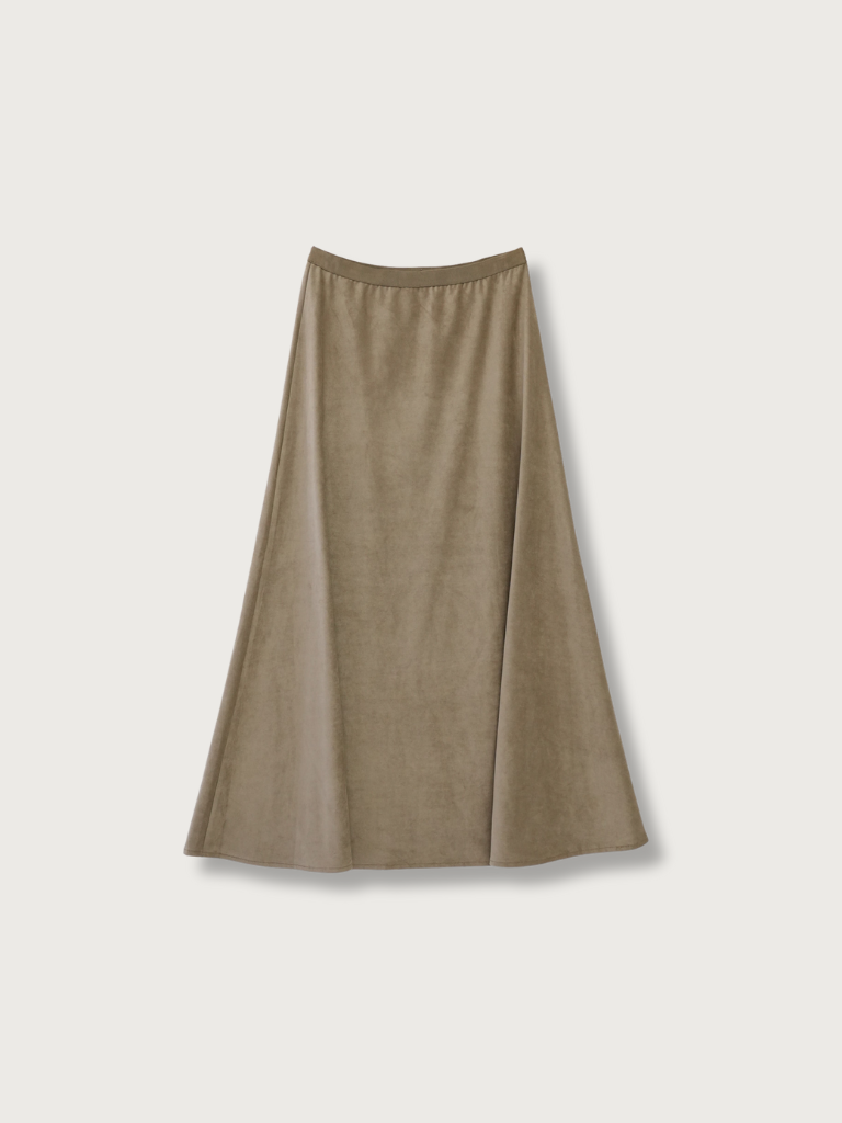 suede long skirt