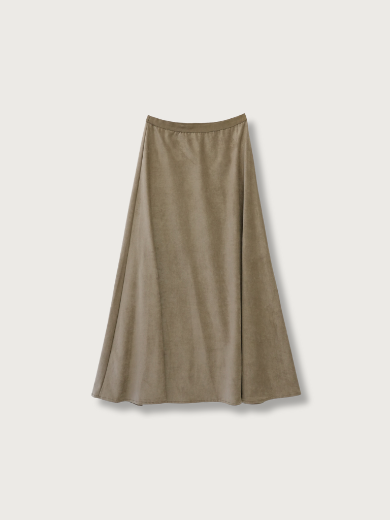 suede long skirt