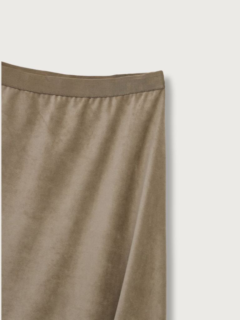 suede long skirt