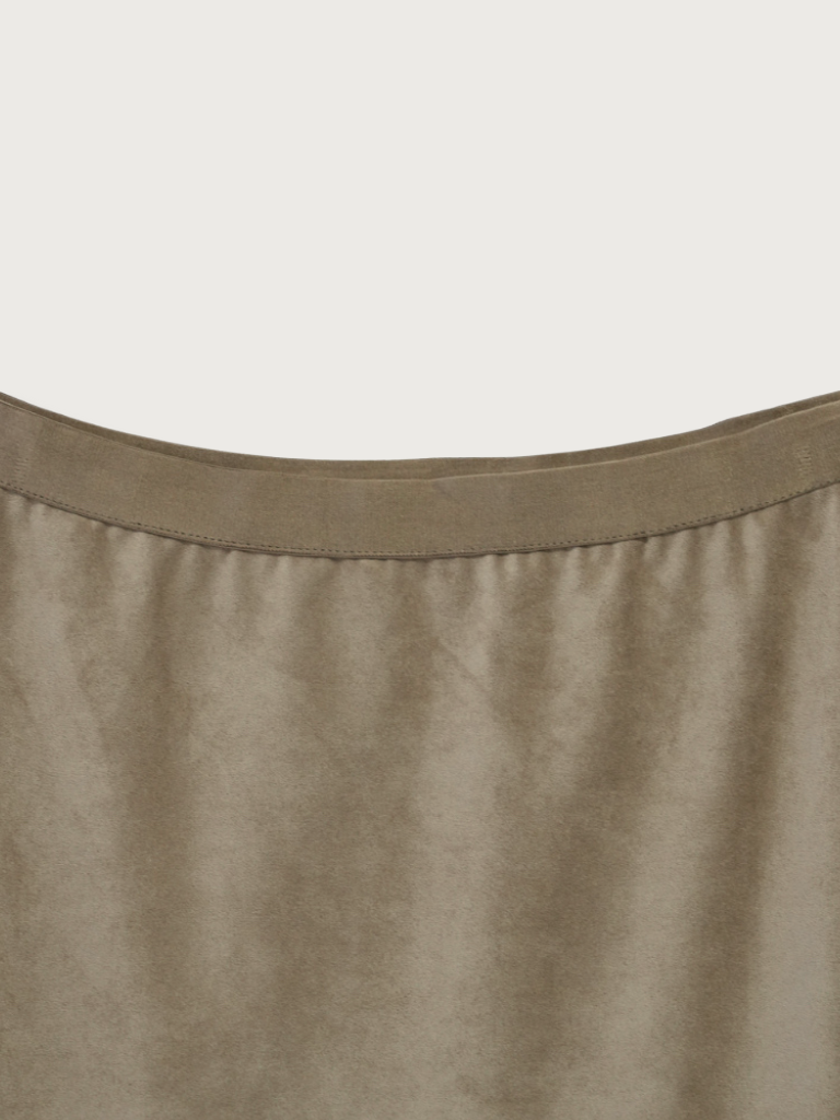suede long skirt