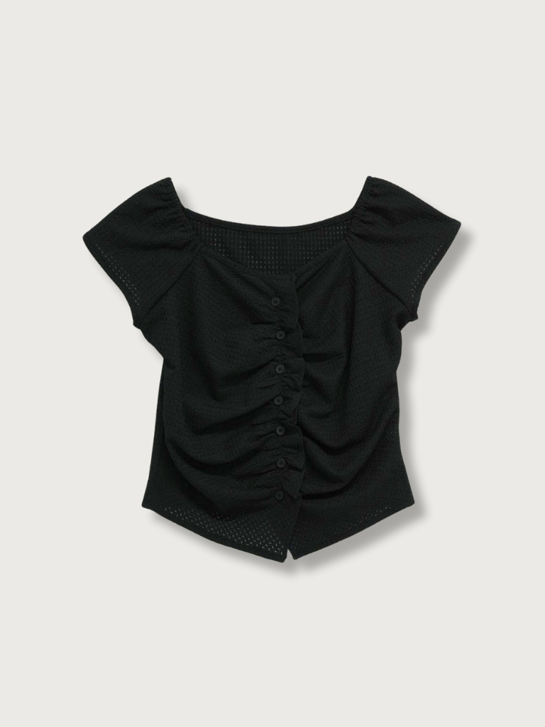 frill waffle knit