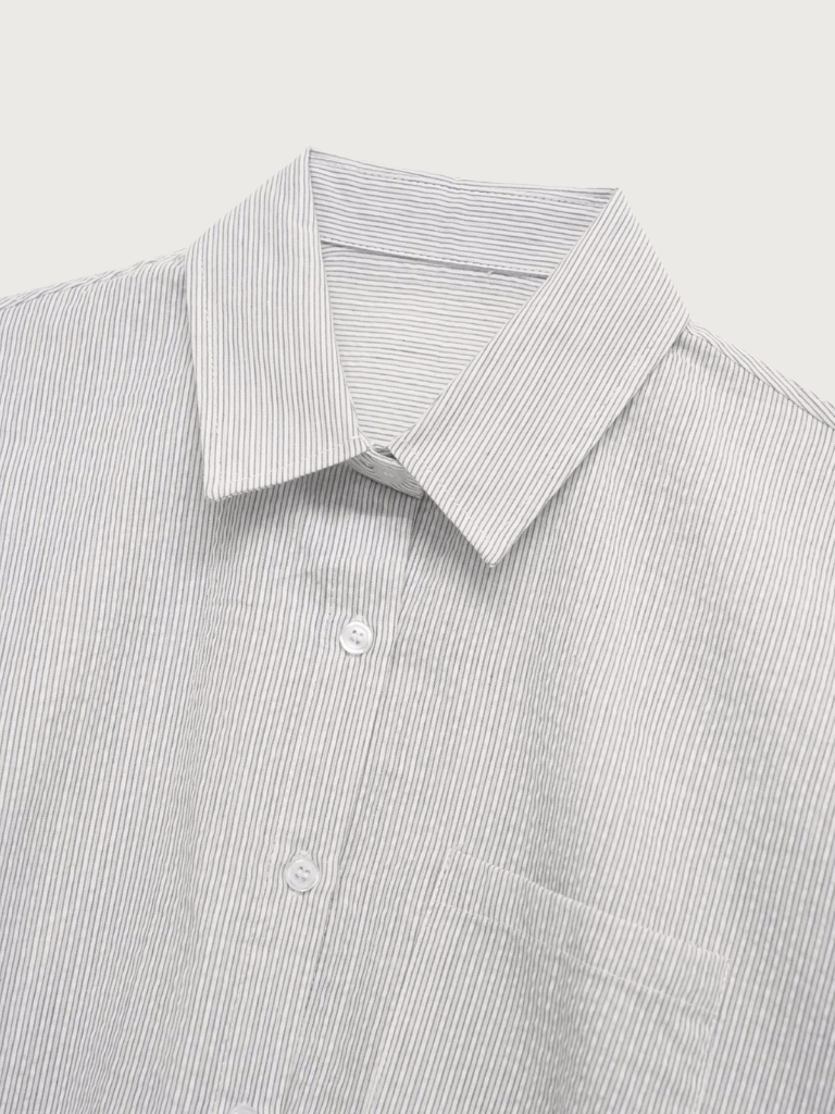 stripe sheer shirt
