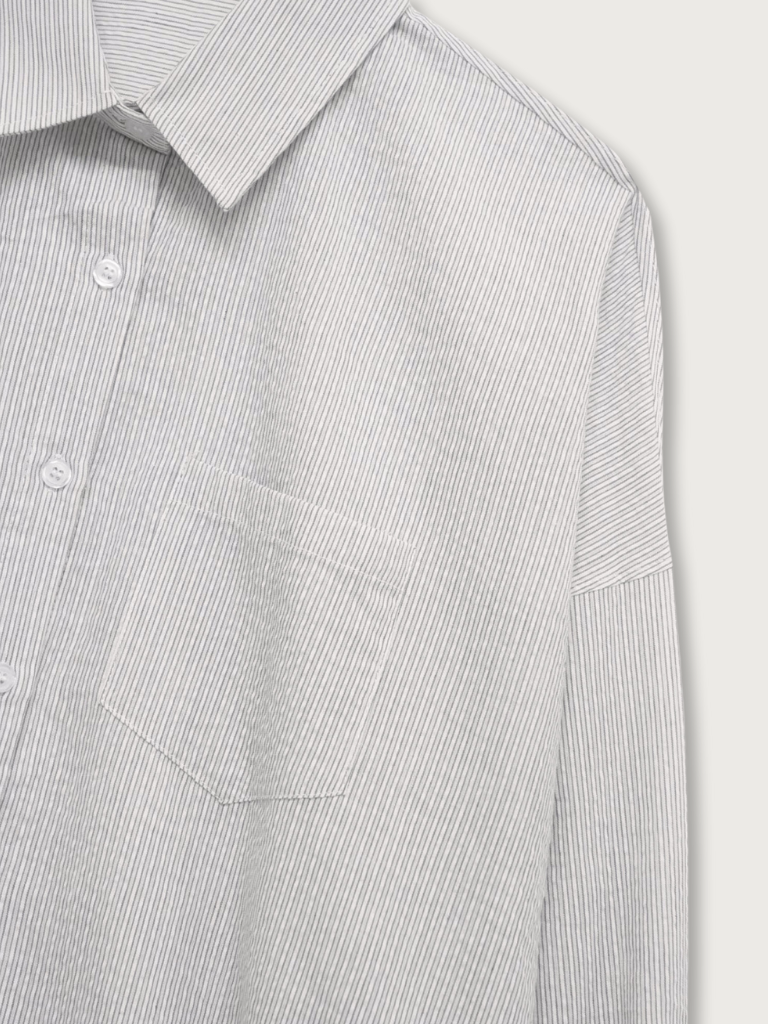 stripe sheer shirt