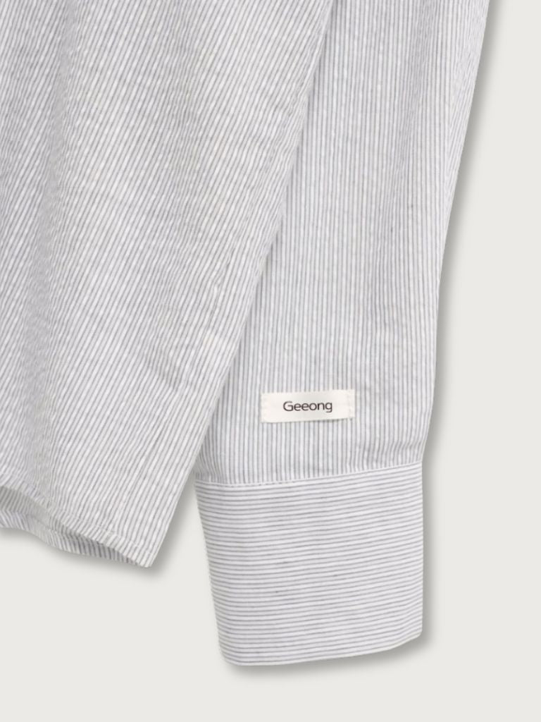 stripe sheer shirt