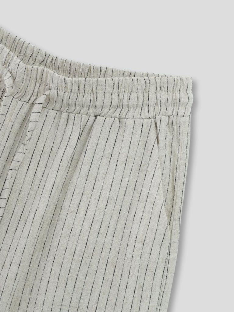 stripe linen pants