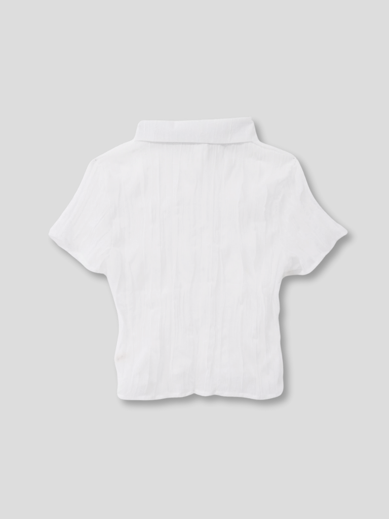 wrinkle crop shirt
