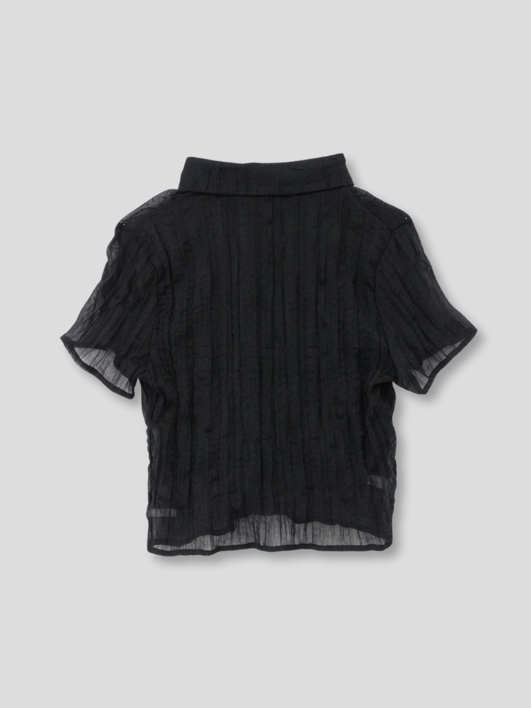 wrinkle crop shirt