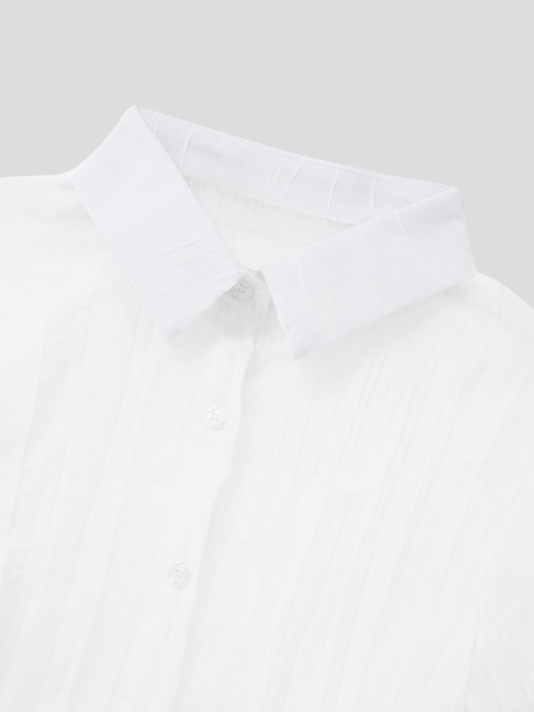 wrinkle crop shirt