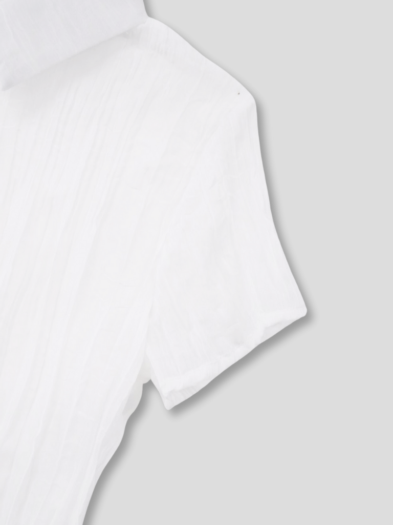 wrinkle crop shirt