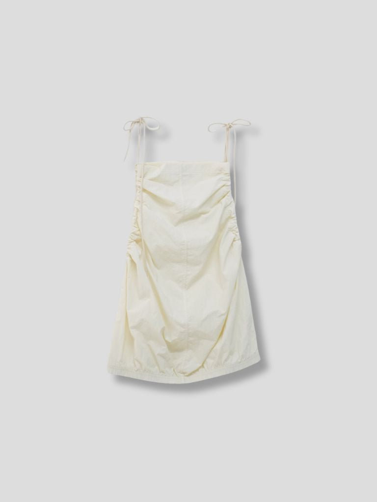 string shoulder wrinkle tops