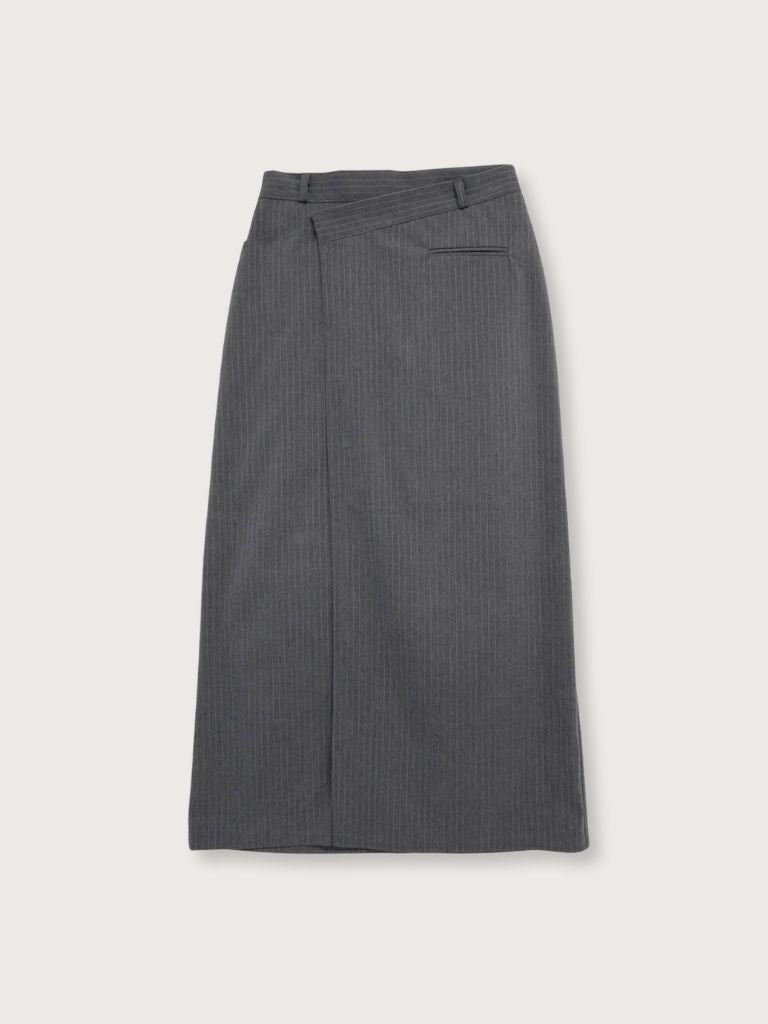 stripe wrap skirt
