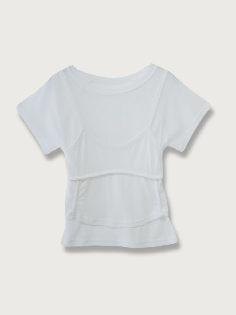 mesh camisole tee