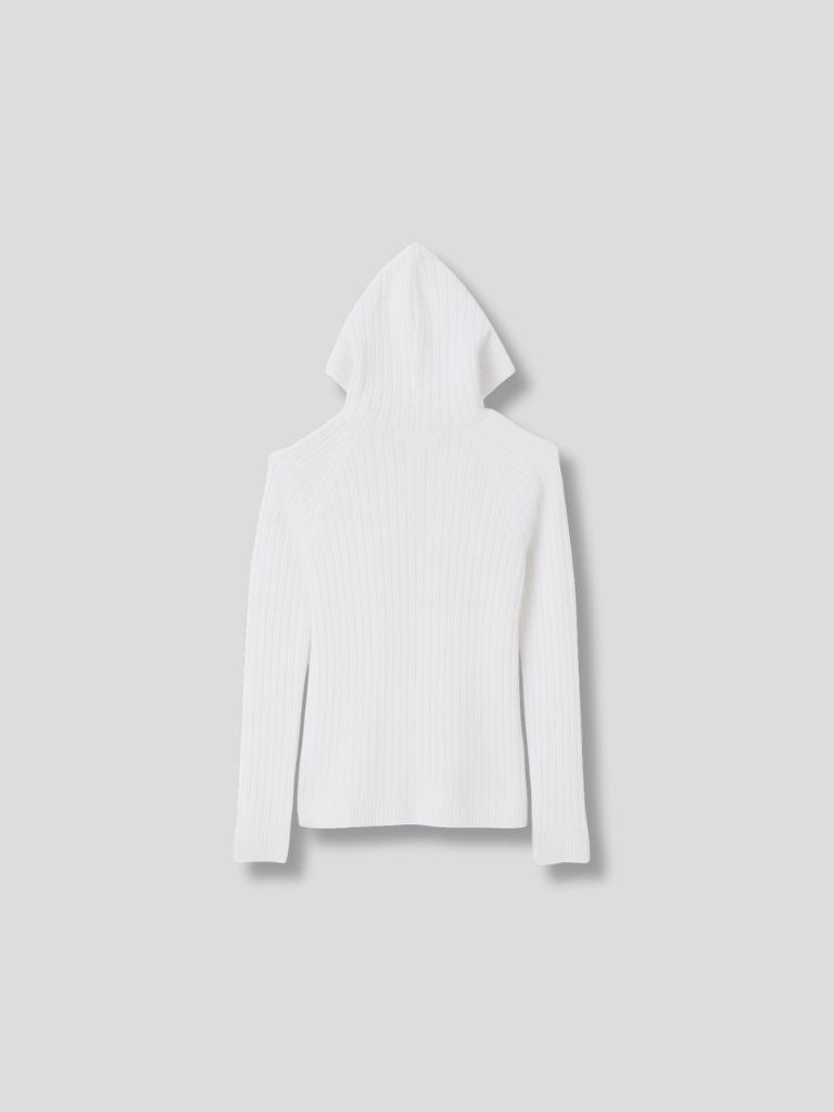 hooded cardigan