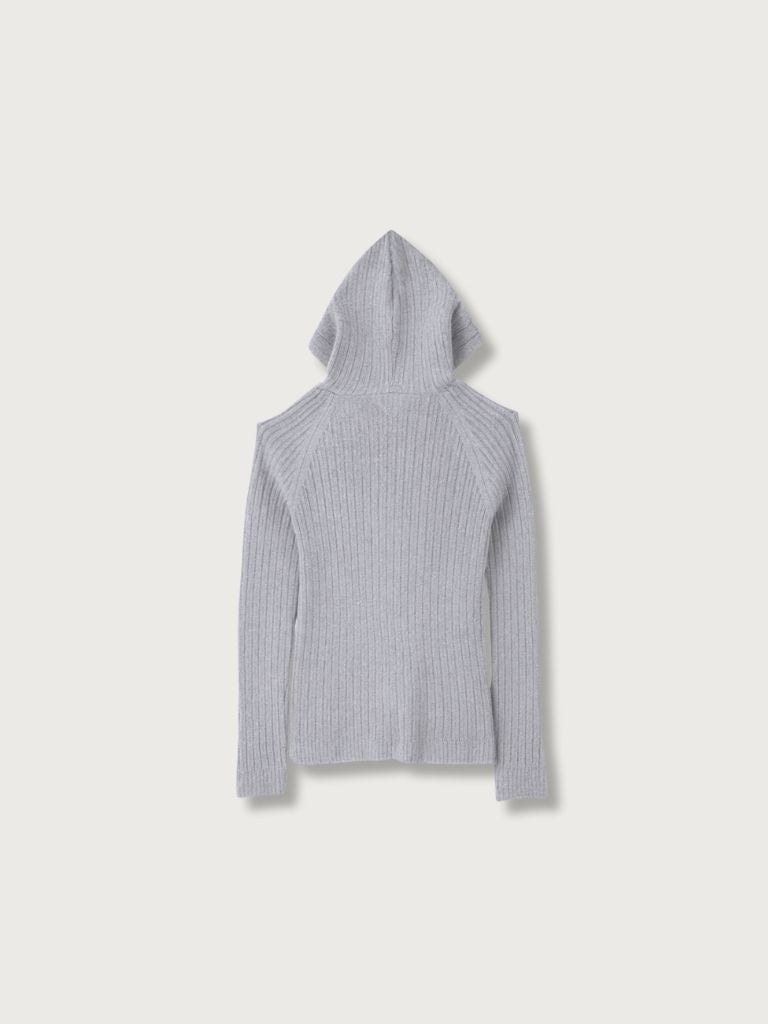 hooded cardigan