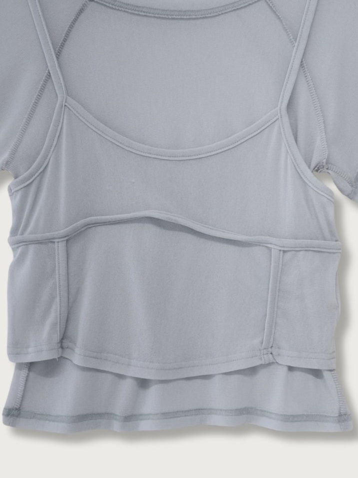 mesh camisole tee