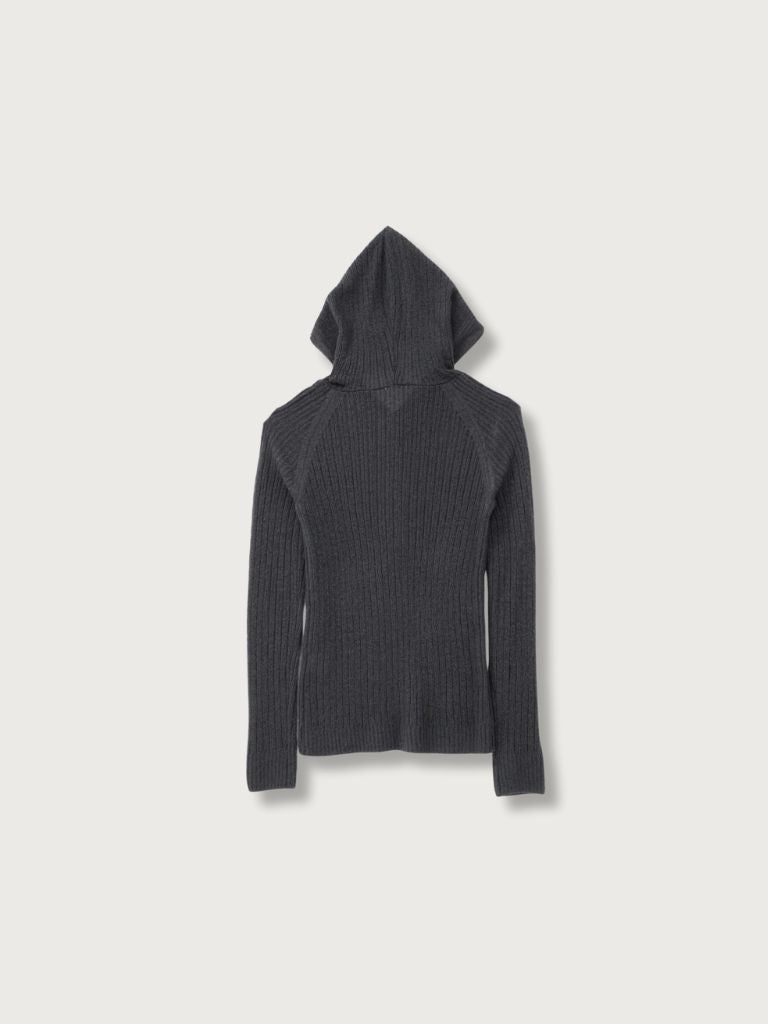 hooded cardigan