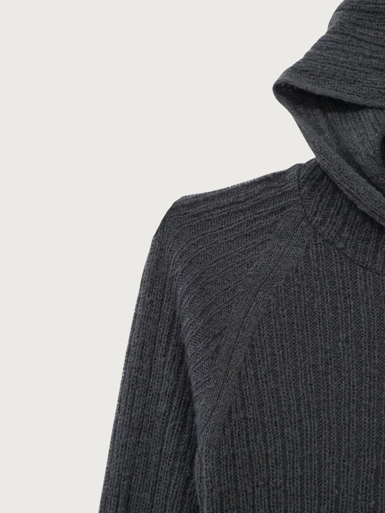 hooded cardigan