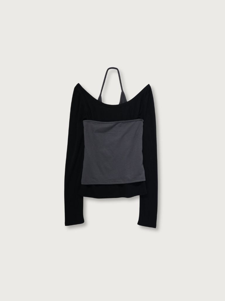 halter layered set tops