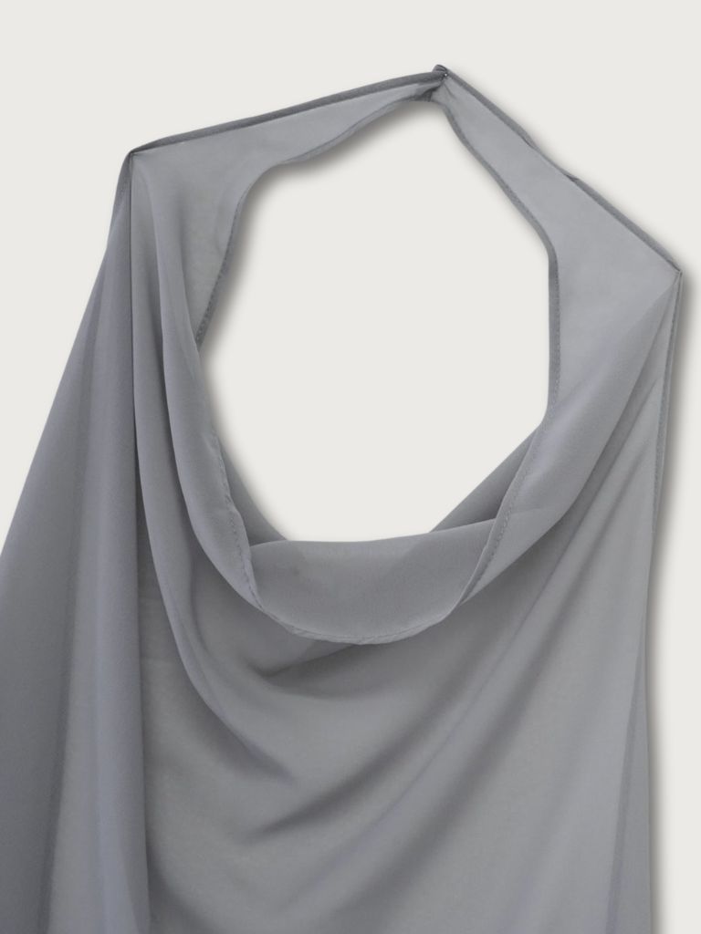 halter neck sheer blouse
