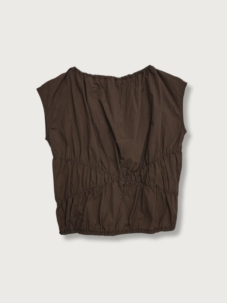 shirring crop tops