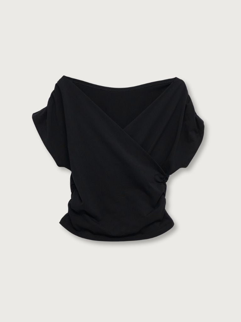V shirring tee