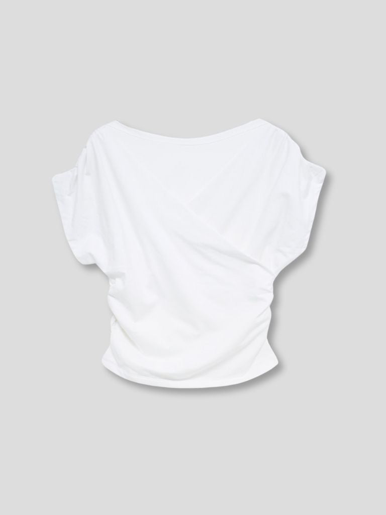 V shirring tee