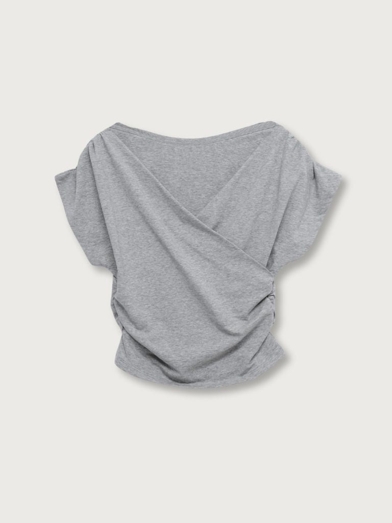 V shirring tee