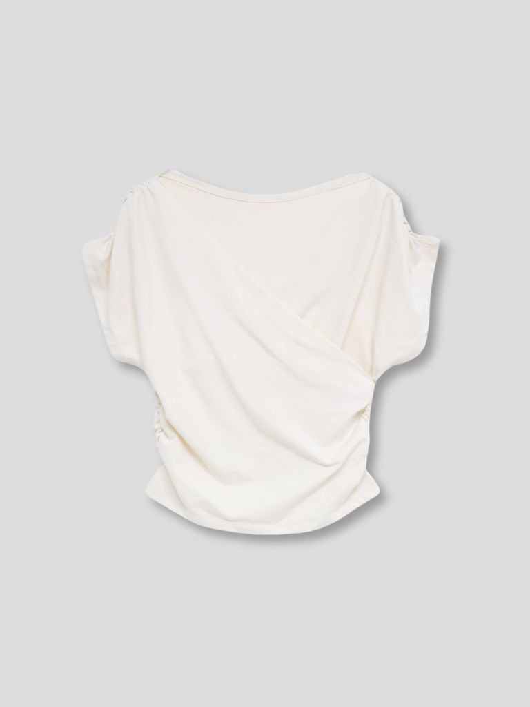 V shirring tee