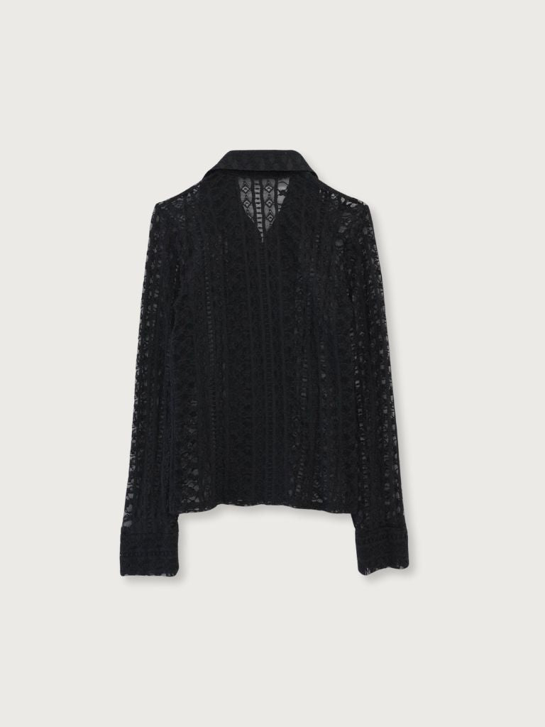 sheer lace shirt