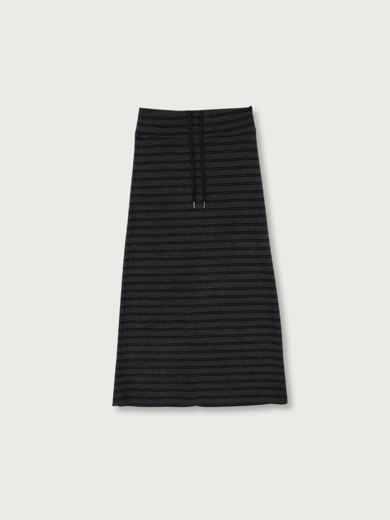 【美品】Geeong striped knit skirt ストライプニットスカート｜ウエストゴムで快適・着回し◎ | geeong