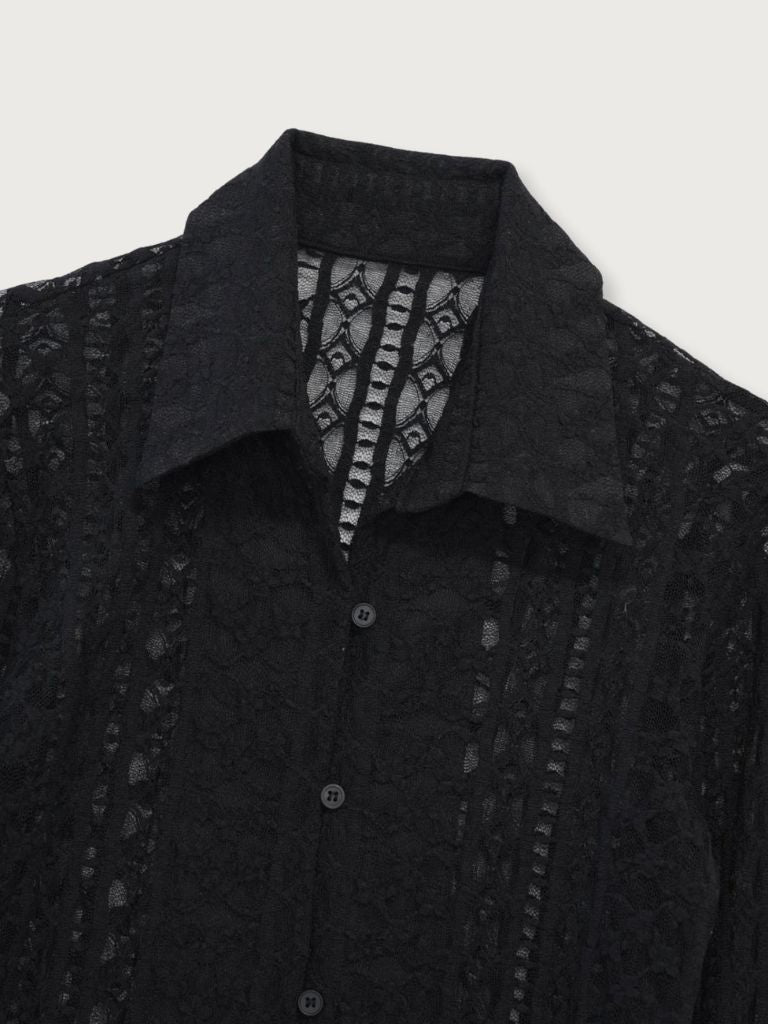 sheer lace shirt