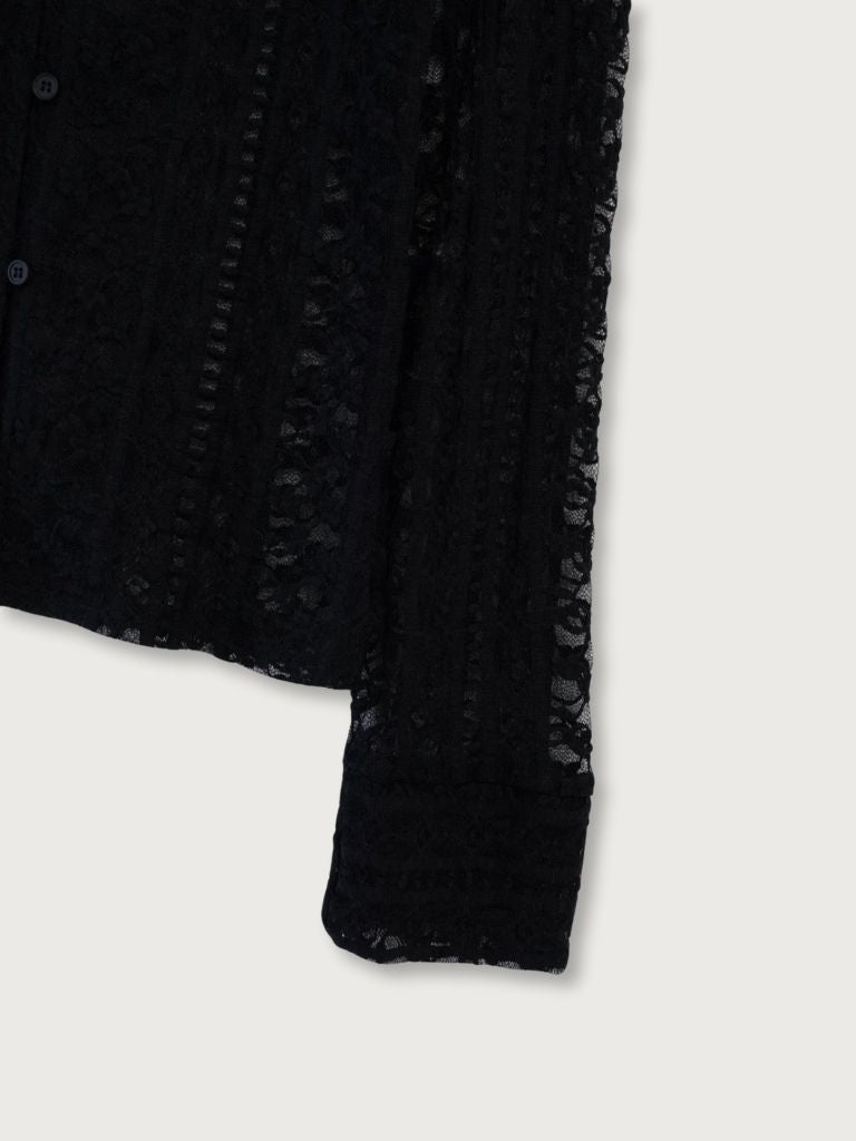 sheer lace shirt