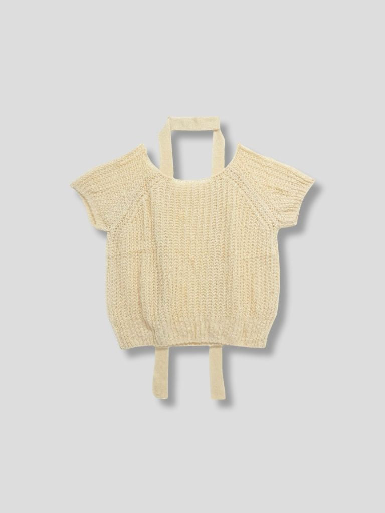 mohair knit tie tops