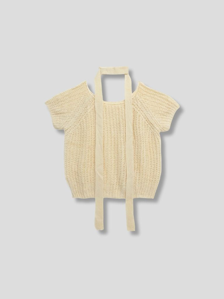 mohair knit tie tops