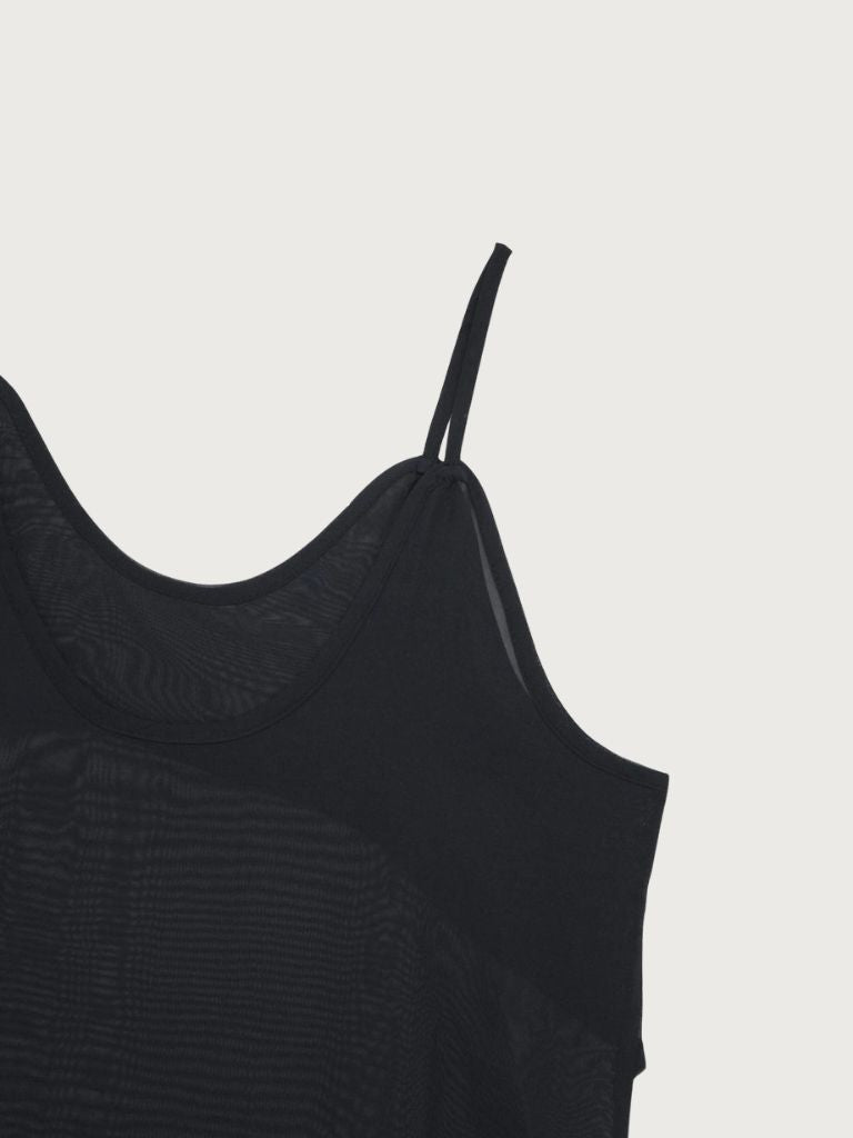 U neck sheer one piece