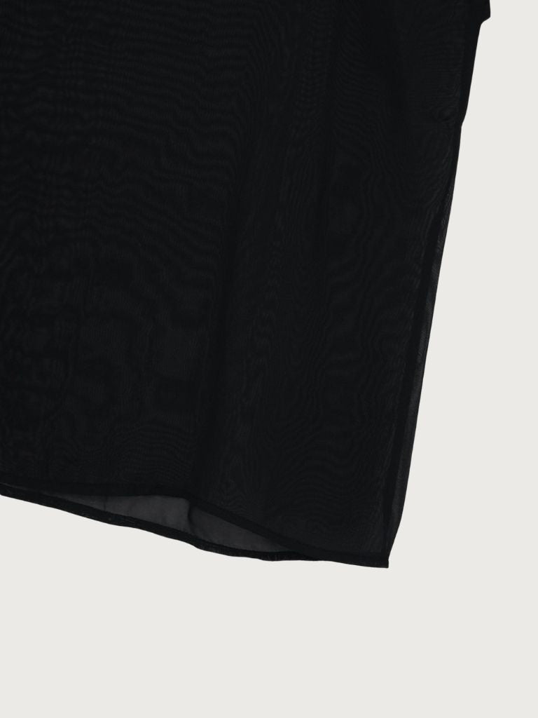 U neck sheer one piece