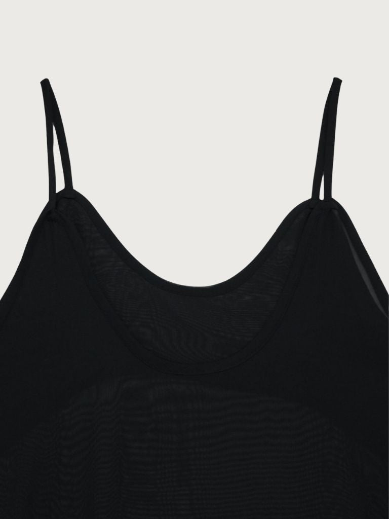 U neck sheer one piece