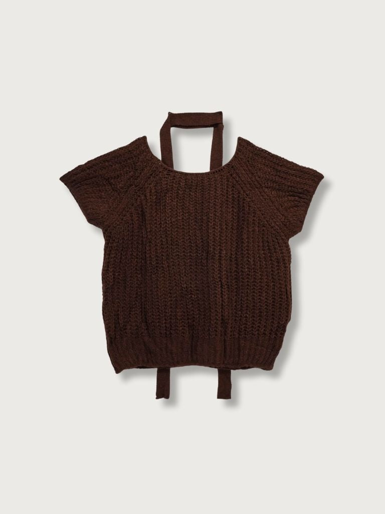 mohair knit tie tops