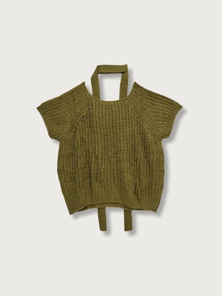 mohair knit tie tops