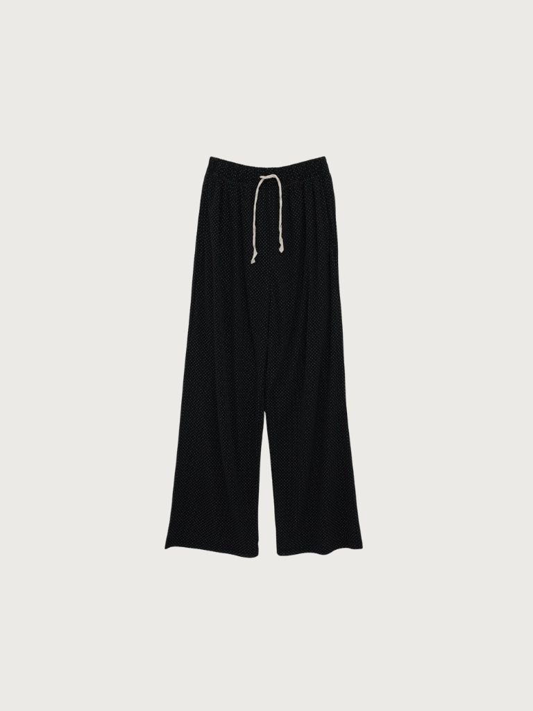 dot linen pants