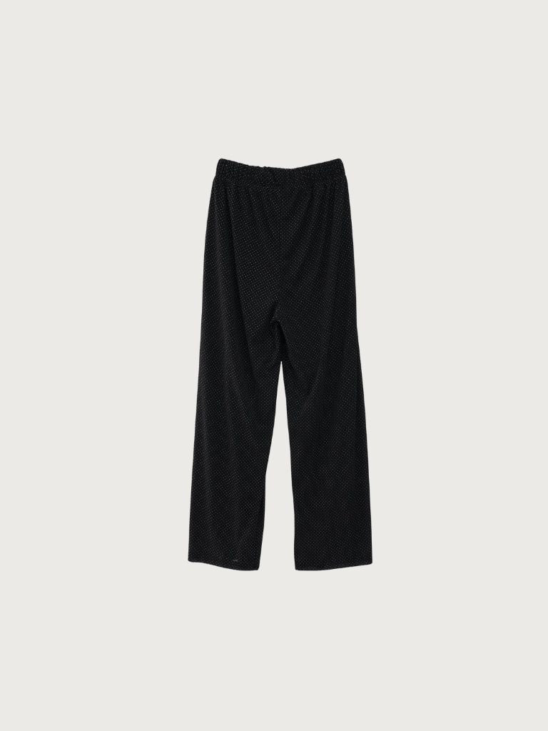 dot linen pants
