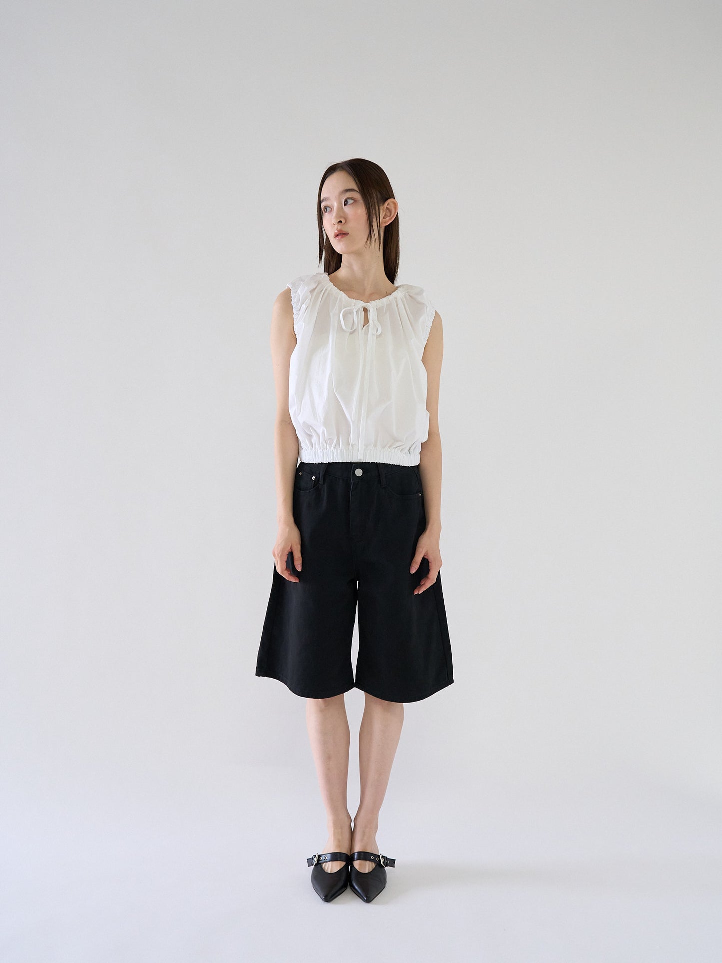 loose cotton half pants