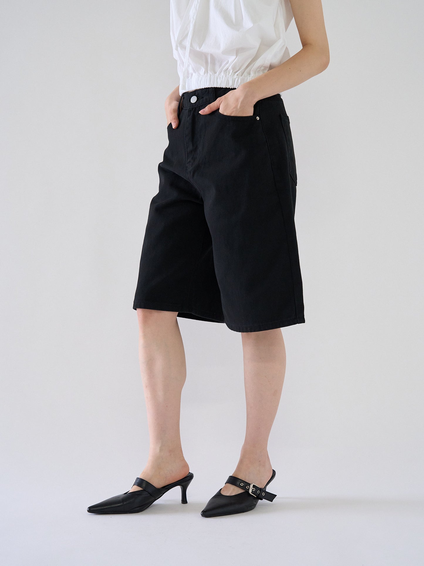 loose cotton half pants