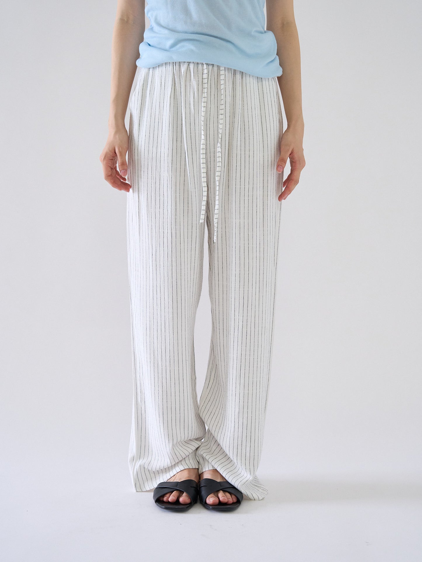 stripe linen pants