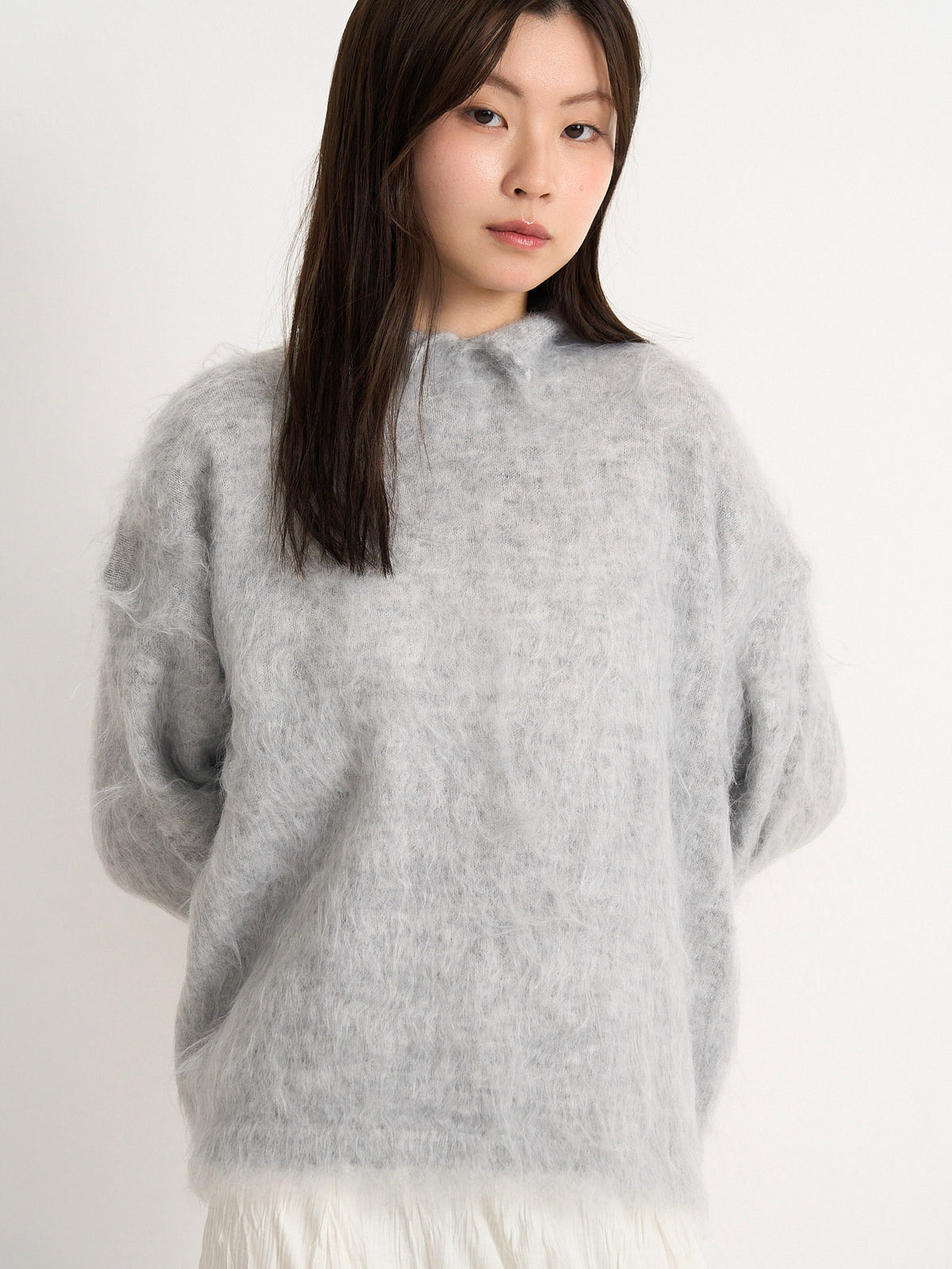 fuzzy knit top