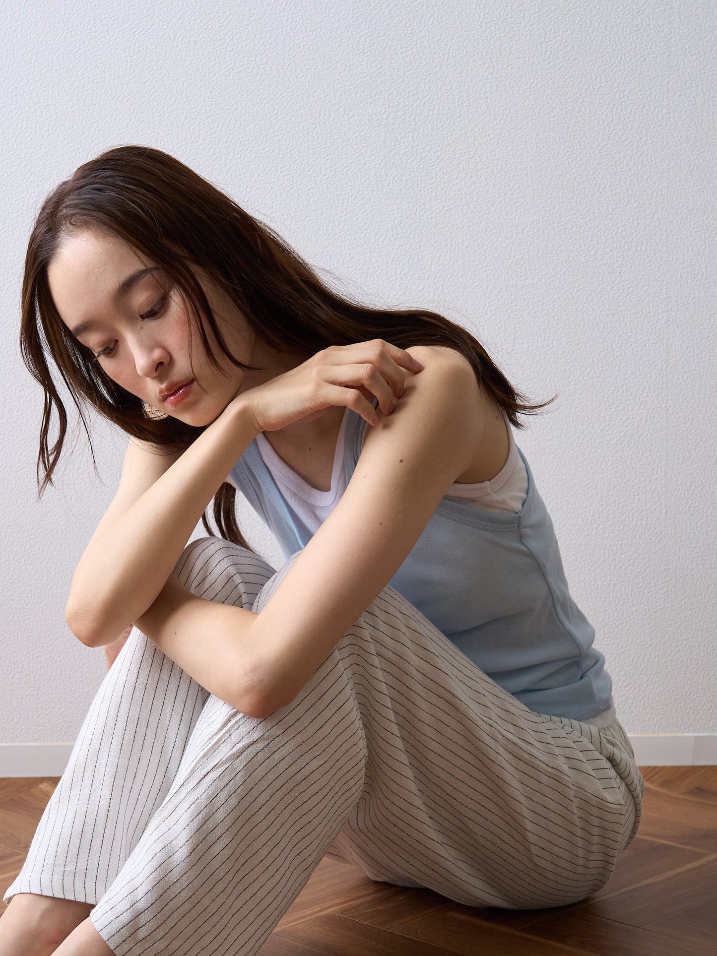 stripe linen pants