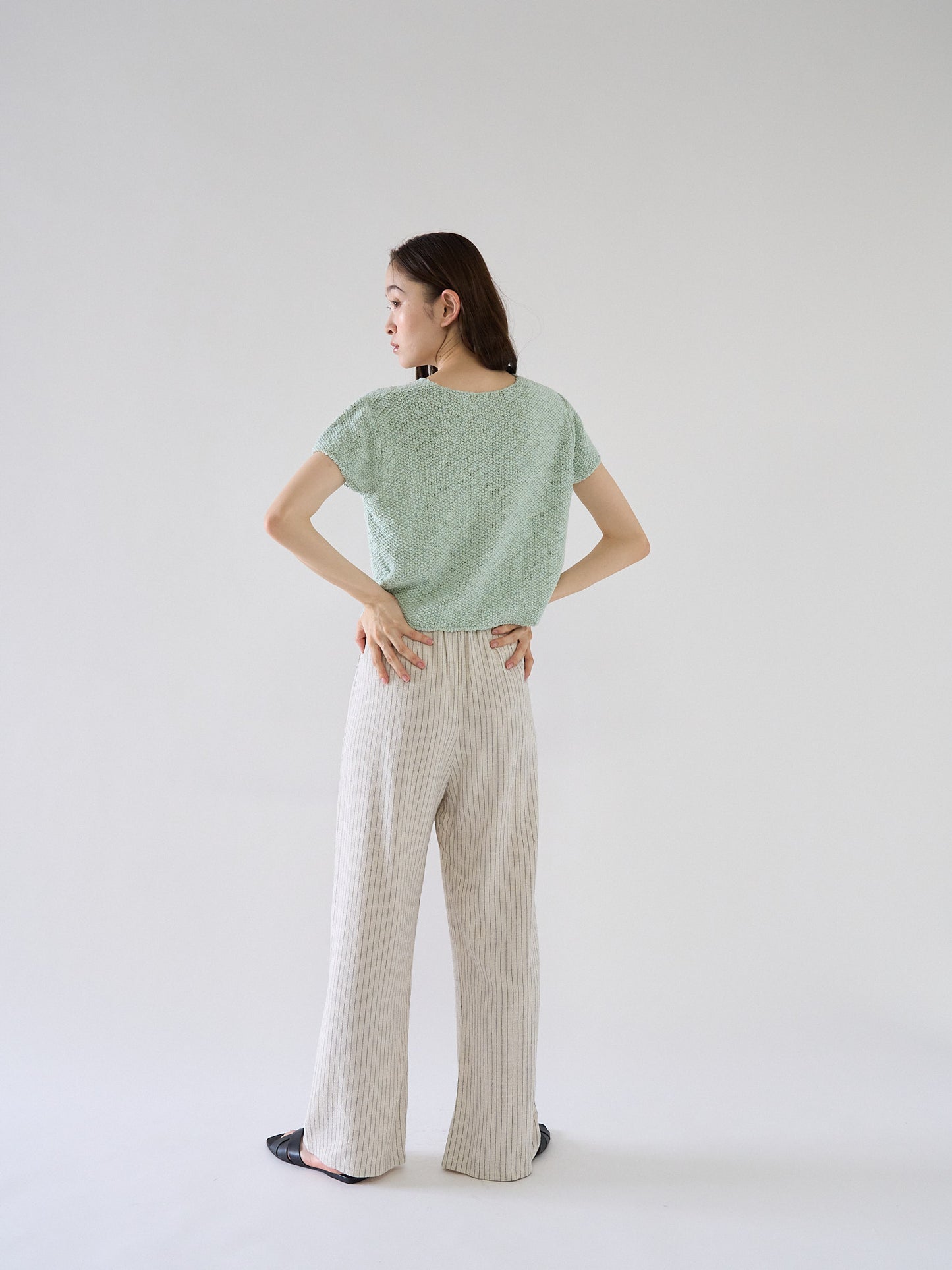stripe linen pants
