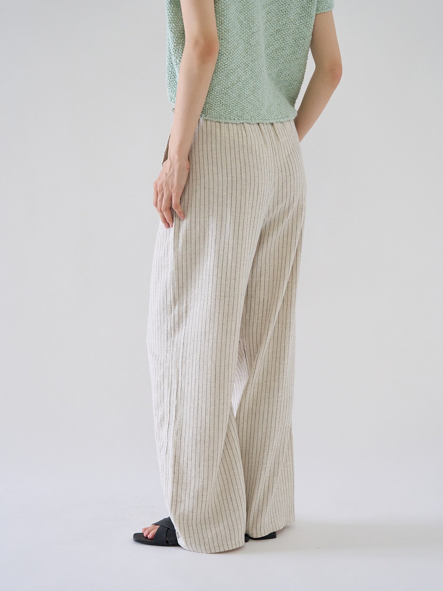 stripe linen pants